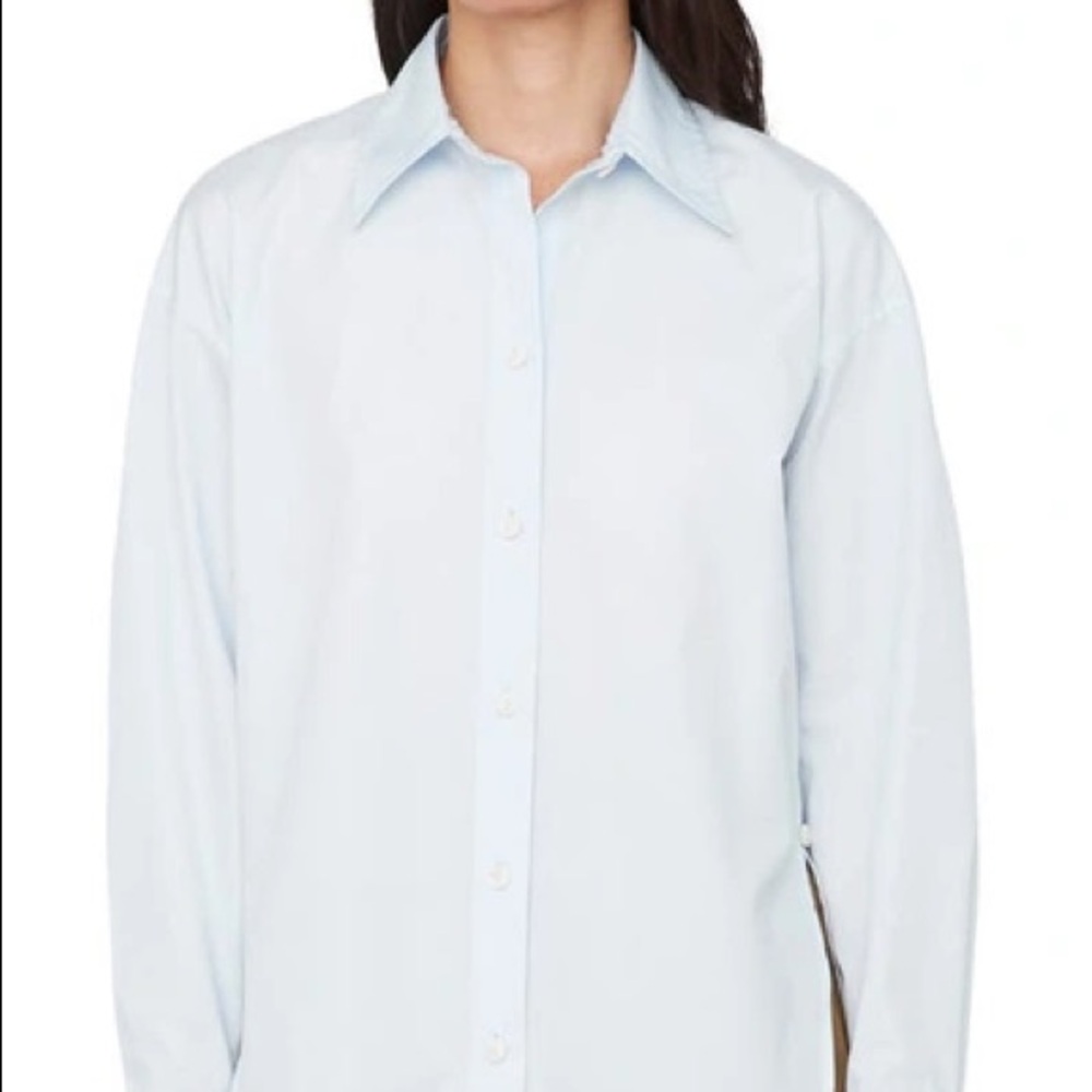 Vince woven cotton shirt -powder blue